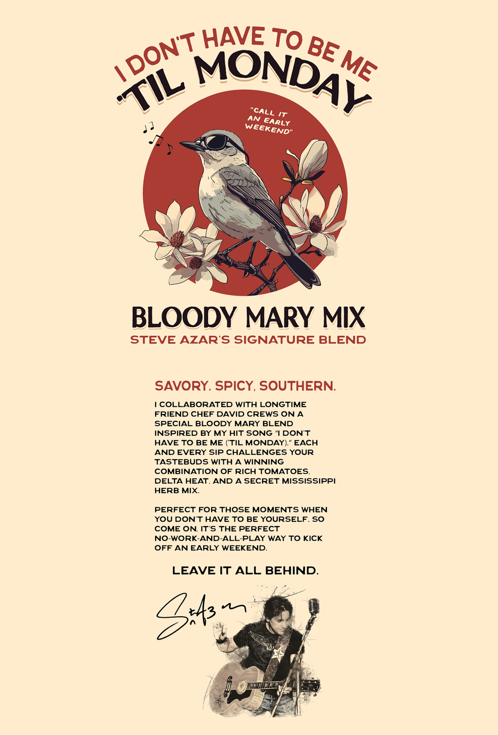 I Don't Have To Be Me 'Til Monday Bloody Mary Mix